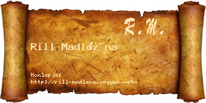 Rill Madléna névjegykártya